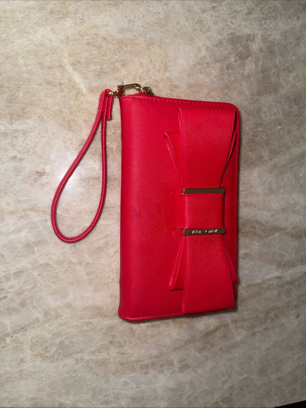 NWOT Betsey Johnson Red Wristlet Wallet with Bow